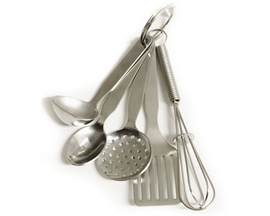 Norpro Stainless Steel Mini Kitchen Utensils Keychain - Set of 5