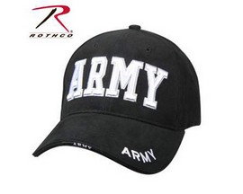 Rothco® Deluxe Army Embroidered Low Profile Insignia Cap - Black