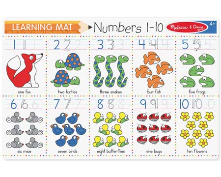Melissa & Doug Numbers 1-10 Learning Mat