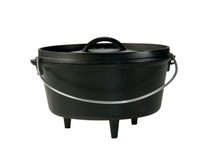 Lodge® 5-Quart Deep Cast Iron Camp Oven, 10"