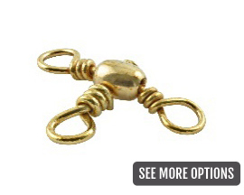 Danielson® Brass Crossline Swivels with Twisted Wire Eyes - Pick Your Size