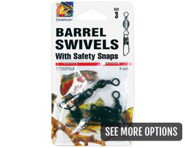 Danielson® Barrel Swivels with Safety Snaps - Black