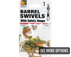 Danielson® Barrel Swivels with Safety Snaps - Brass