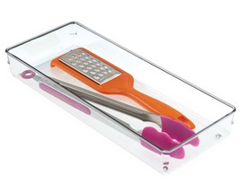 InterDesign® Linus Clear Drawer Organizer - 6" x 15" x 2"