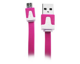 Wireless Gear™ 3.2' Flat Micro USB Cable - Pink