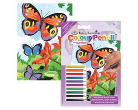 Royal & Langnickel Mini Colour Pencil by Numbers Kit - Bright Butterflies