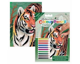 Royal & Langnickel Mini Colour Pencil by Numbers Kit - Jungle Tiger