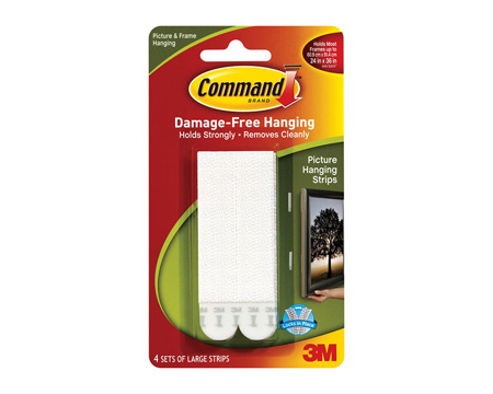 Command 3M Large Picture Hanging Adhesive Strips - 4 Sets