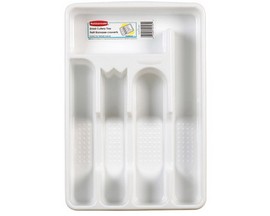 Rubbermaid Plastic Cutlery Tray, White
