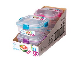 Sistema Salad Container Microwave/Freezer Safe  4.5 Cup - Assorted Colors