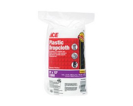 Ace Brand Drop Cloth Heavy Weight Plastic  9 ft. X 12 ft. X  3 mil