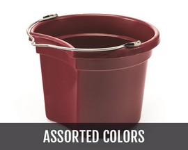 K&D® Equestrian 8 Qt. Flat Back Bucket - Assorted Colors