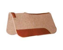 Mustang Manufacturing Contoured Wool Pad with Wear Leathers - Tan