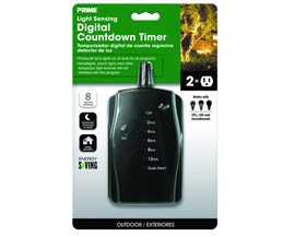Prime® Light Sensing Digital Countdown Timer