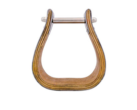 Equi-Sky Wooden Stainless Steal Covered Stirrups
