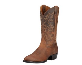 Ariat® Men's Heritage R Toe Western Boot - Distressed Brown