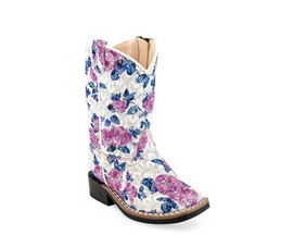 Old West Toddler Western Boot - Purple Floral