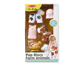 Melissa and Doug® Pop Blocs Farm Animals Learning Toy