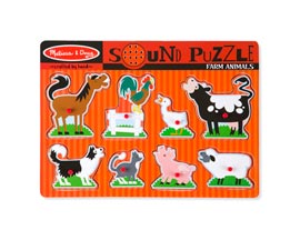 Melissa and Doug® Farm Animals Sound Puzzle - 8 Pieces