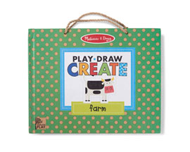 Melissa and Doug® Natural Play: Play, Draw, Create Reusable Drawing & Magnet Kit - Farm
