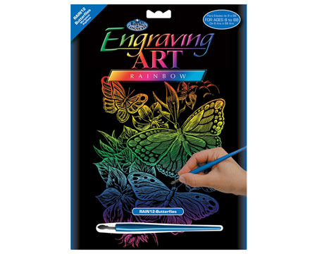 Royal & Langnickel Rainbow Foil Engraving Art Kit- Butterflies