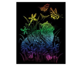 Royal & Langnickel Rainbow Foil Engraving Art Kit- Kitten & Butterflies