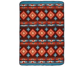 El Paso® Fleece Lodge Geometric Throw Blanket - Brown/Teal