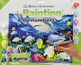 Royal & Langnickel Large Painting By Number Junior Kit - Reef Sharks