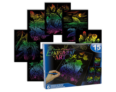 Royal & Langnickel Engraving Art 6 Piece Rainbow Box Set
